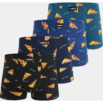 Boxerky FANNIFEN Poslední kusy!!! Bavlněné boxerky PIZZA G5113 - 4 ks v balení Velikost: M