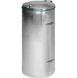 Odpadková nádoba z oceli, plastové víko, 120 litrů, zinkovaná