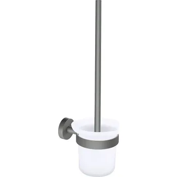 WC štětka tesa MOON GREY souprava kartáč na WC lepidlo kov