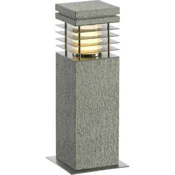 Venkovní osvětlení BIG WHITE ARROCK GRANITE, venkovní stojací lampa, TC-(D,H,T,Q)SE, IP44, hranaté, žula, sůl a pepř, žula, D/Š/V 12/12/40 cm, max.