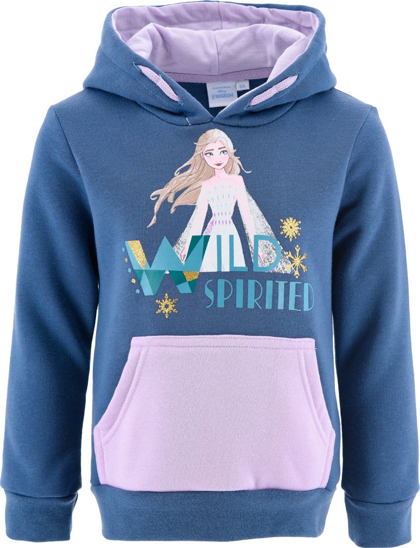 Dívčí mikina DISNEY FROZEN WILD modrá Velikost: 104