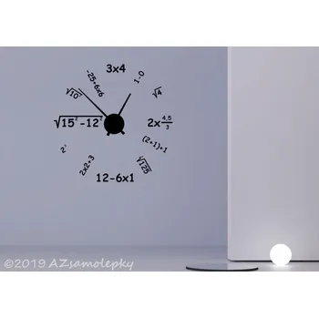 Hodiny Samolepicí hodiny na zeď I. - kolekce L - stříbrný hodinový strojek