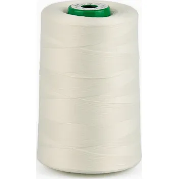 Nit Texturovaná poylesterová, pružná chemlonová nit POLYTEX 90 pro overlocky/průmyslové/klasické šicí stroje, 710 světle krémová, návin 5000m