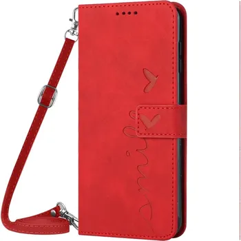 Pouzdro na tablet VSECHNONAMOBIL 62624 ART SMILE Peněženkový kryt se šňůrkou Tecno Spark Go 2023 červený