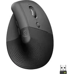 Logitech Lift Vertical Ergonomic Mouse optická ergonomická myš, přenos Bluetooth®, bezdrátový, 6 tlačítko, 4000 dpi, gra