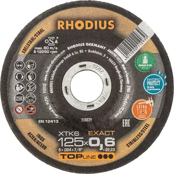 Řezný kotouč Řezný kotouč extra tenký RHODIUS XTK8 EXACT 125/0.8 XTK8