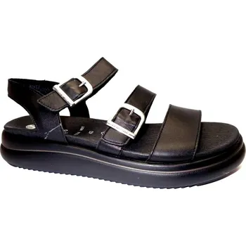 Dámské sandále Letní vycházková obuv, Remonte, černá: Černá Hladká kůže 28,7 44 G - standardní šíře (26922-26923)