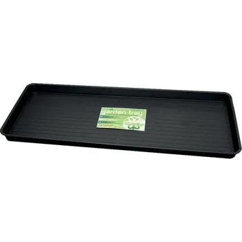 Květináč Garland podmiska plast Tray Black Premium 100x40x5cm
