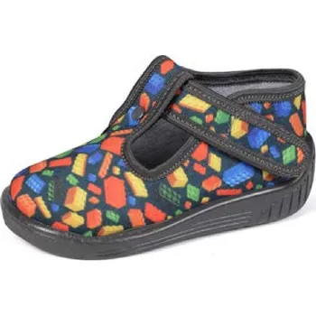 RAWEKS Dětská domácí obuv s vyndávací koženou stélkou IGA 67 LEGO mix 19