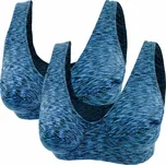 FANNIFEN Podprsenka bez vycpávkami a kostic FAN-159 2ks Barva: Modrá, Velikost: 85D