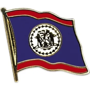 Odznak (pins) 20mm vlajka Belize - barevný