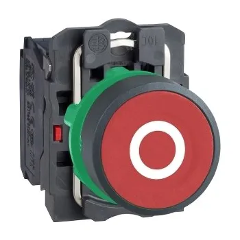 SCHN XB5AA4322 Ovládač stiskací lícující, 1 V - rudý