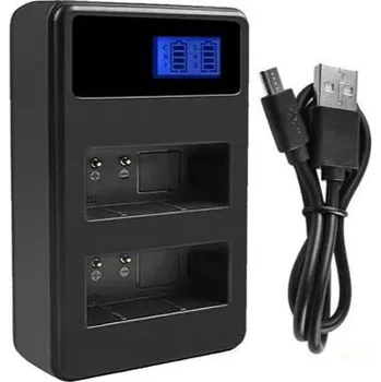 TopTechnology Nabíječka baterie Canon LP-E17 - duální