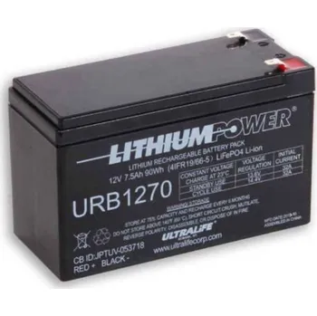 Nabíječka baterií Ultralife URB1270 speciální akumulátor Li-Fe-Pol blok plochá zástrčka LiFePO4 12.8 V 7500 mAh 1 ks