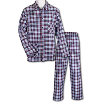 Pánské oblečení LUIZ Pánské pyžamo na knoflíky -Flanelové- Jirka 127 Velikost: 60