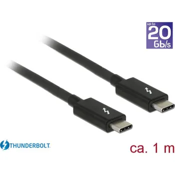 Mobilní telefon Delock Thunderbolt kabel Thunderbolt ™ (USB-C ®) zástrčka, Thunderbolt ™ (USB-C ®) zástrčka 1.00 m černá 84845 Thunderbo