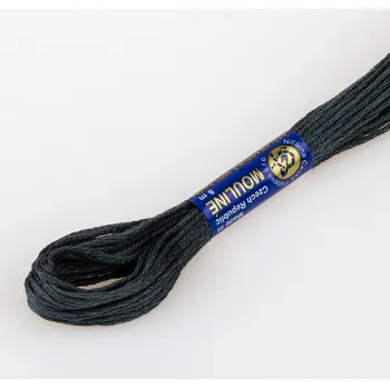 Příze Vyšívací příze MOULINE / MULINKA 8872 šedo-černá, jednobarevná, 2g/8m