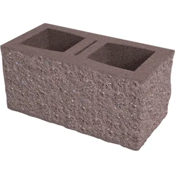 plotová tvarovka DITON Okrasná tvárnice trojstranná D1 400x195x190 mm hnědá