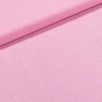 Bavlněné plátno Jolana JO004/10 bílý puntík na růžové 2 mm, š.150cm (látka v metráži)
