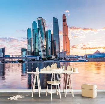 Fototapeta Solution Media 3D tapeta - Mrakodrapy a přístav MU1847 5 - Imitace kůže - Vliesová tapeta - 320g/m2