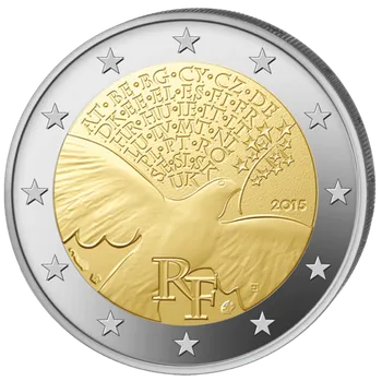 (2015) 2€ - Francie - Mír v Evropě (UNC)