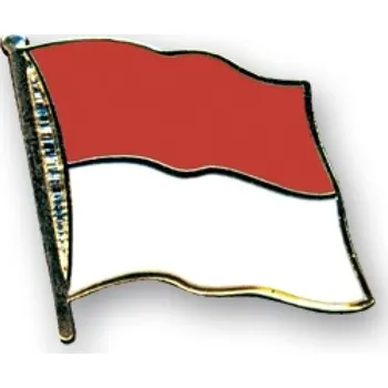 Odznak (pins) 20mm vlajka Monako - barevný