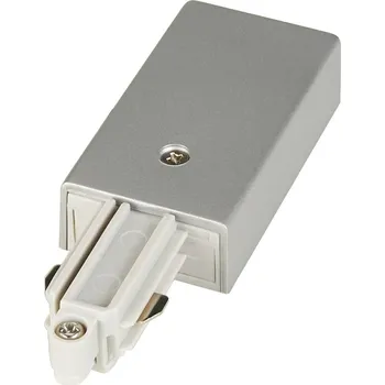 Příslušenství pro svítidlo BIG WHITE NAPÁJEČ, pro vysokonapěťovou 1fázovou nástavnou přípojnici, stříbrošedý, země vlevo 143032