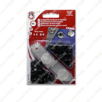 Sada druků Koh-I-Noor AM6 černý nikl ražba blistr 10 ks - černá