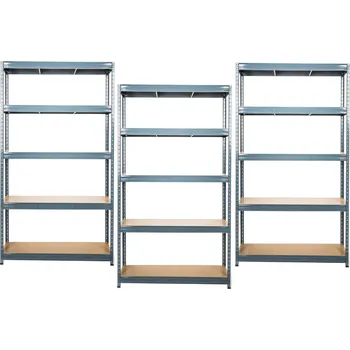 Dílenský regál AKČNÍ BALÍČEK 3 ks zátěžových regálu 5-ti pol. lakovaný 180x140x60 300 kg + český výrobek