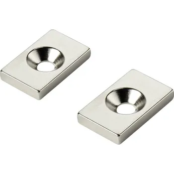 TRU COMPONENTS W20L12T3-M4 permanentní magnet hranatý (d x š x v) 20 x 12 x 3 mm N35 Max. pracovní teplota: 80 °C