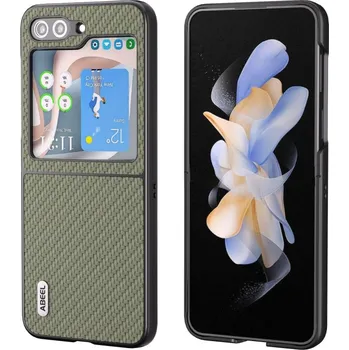 Pouzdro na mobilní telefon ABEEL 59751 ABEEL CARBON Plastový kryt Samsung Galaxy Z Flip 5 5G zelený
