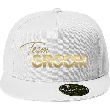 Kšiltovka Pánská snapback kšiltovka Team groom, Barva Bílá, Velikost 20,5×11 cm , Canvas Kšiltovka snapback Bezvatriko.cz 2119