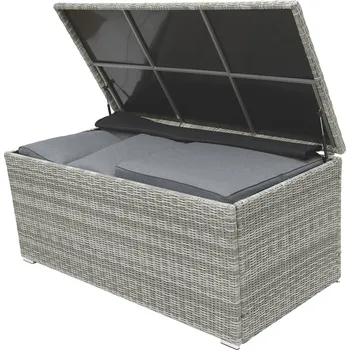 Zahradní úložný box DEOKORK Box na polstry SEVILLA 164 x 82 cm (šedá)
