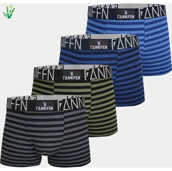 Boxerky FANNIFEN Pánské boxerky PRUHY M6693A 4ks v balení Velikost: XL