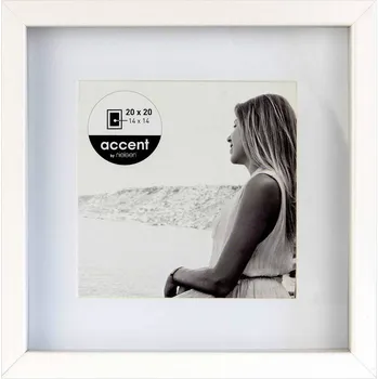 Fotorámeček Aura, 20 × 20 cm, dřevěný, bílý&nbsp;1115001