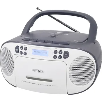 Radiopřijímač Reflexion CD-Player RCR2260DAB/GR rádio s CD, DAB+, DAB, FM, AUX, CD, kazeta, USB, bílá, šedá
