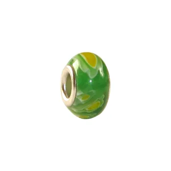 Korálek Korálek Millefiori Lampwork zelený - TOPBEADS