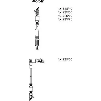 Zapalovací kabel Sada kabelů pro zapalování, , 7626750, BREMI, 600/347