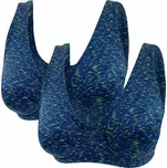 FANNIFEN Podprsenka bez vycpávkami a kostic FAN-159 2ks Barva: Zelená, Velikost: 110D