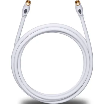 Audio kabel antény, SAT kabel [1x F zástrčka - 1x F zástrčka] 5.10 m 120 dB pozlacené kontakty bílá Oehlbach Transmission Plus S