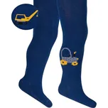 Chlapecké vzorované punčocháče WOLA TRAKTŮREK modré Velikost: 62-74