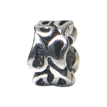 Korálek Korálek kovový KROUŽEK listový TOPBEADS