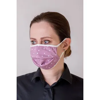 Plynová maska Bavlněná úpletová rouška na ústa a nos dvouvrstvá - fialová