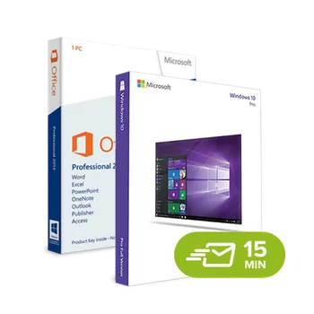 Operační systém Kancelářská aplikace Windows 10 Pro + Office 2013 Professional - elektronická licence 32/64 bit