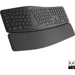 Logitech ERGO K860 bezdrátový klávesnice německá, QWERTZ černá Rozdělená klávesnice, ergonomická, podložka pod zápěstí,