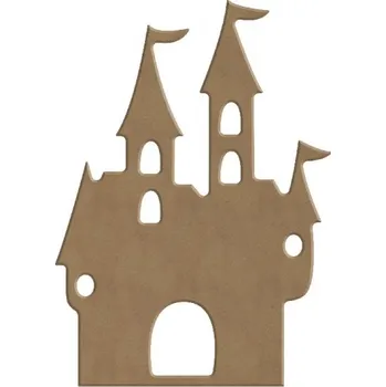 Výtvarná sada Dřevěný výřez k dekoraci Gomille, 12 x 17 cm – zámek