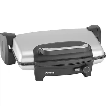 Kuchyňský gril Trisa Hot Snack elektrický gril, kontaktní gril, černá/stříbrná