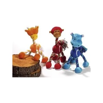 Hračka pro psa Hračka pes Zvíře s provazy plyš mix 23 cm KAR