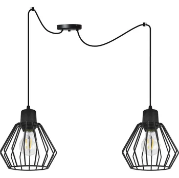Light for home - Závěsné svítidlo na nastavitelných kabelech SPIDER NUVOLA 2502-2, 2x60W, E27, Černá