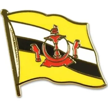 Odznak (pins) 20mm vlajka Brunej - barevný